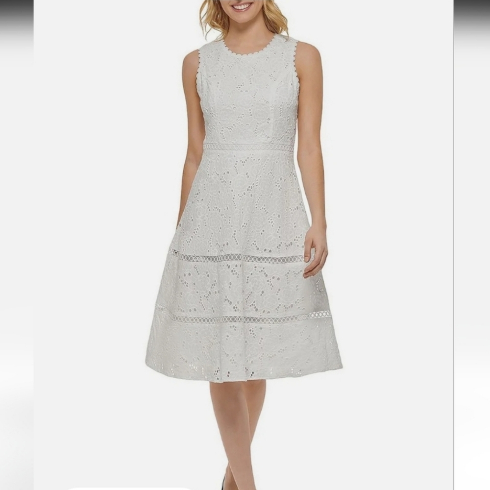 Karl Lagerfeld Lace / Eyelet Dress - Women Size 6